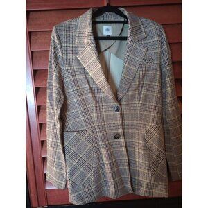 Tabby herringbone deep pocket jacket Blazer stretch multi-color women's size 6